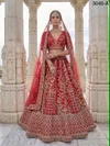 Red Colour Gadhwal Silk Premium Bridal Lehenga Choli 3040 A
